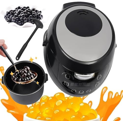 6l/8l Commercial Pearls Cooker,900/1350w Automatic Milk Tea Maker Machine+Spoon/Non-Stick Coating,Electric Tabletop Tapioca Pearl Making Pot-Touch to Cook for Boba,Pudding,Sago,Taro Balls,6Lwhite