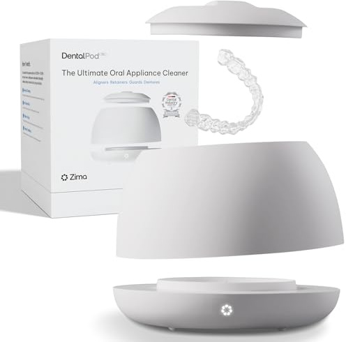Zima Dental Pod PRO: New Ultrasonic Retainer Cleaner Machine. Market-Leading, Best Aligner Cleaner, Nightguard Cleaner, Mouthguard Cleaner, Denture Cleaner, Ultrasonic Cleaner for Oral Dental Care