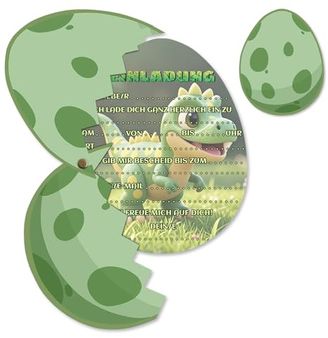 Lezehea 12x Dinosaurier Einladungskarten Kindergeburtstag Junge Mädchen | Dino Einladungskarten,Dinosaurier Einladung,Dino Partyeinladungen,Geburtstagseinladungen Kinder Geburtstagsfeier Kinderparty