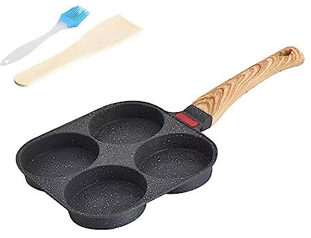 Fried EggsPan EggsFrying Pan With Nonstick 4 Cups Pancake Pan Aluminium Alloy Cooker For Breakfast Gas-Stove & Induction