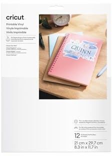 Cricut Bedruckbares Vinyl, A4, 12 Blatt (weiß)