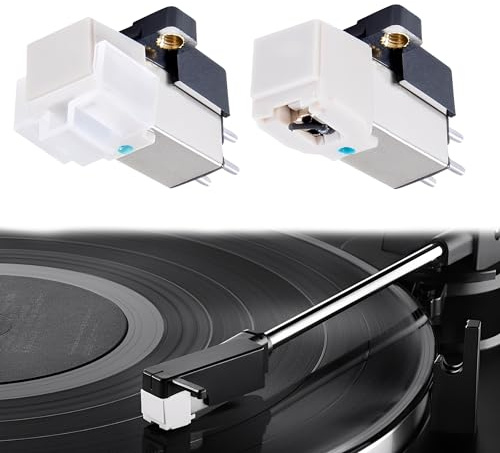 XSQD 2 Pezzi Aghi Di Ricambio Macchina Registratrice, Ago Di Sostituzione Giratoio, Metà Punta Del Cono Trapano, Aghi Giratoio AT3600L, Canta La Testa MM, Adatto Per Lettori In Vinile Lp, Gramofono