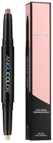 Doppia Testa Matitone Ombretto Occhi,Ombretto Occhi Stick Matte Shimmer,Impermeabile e a Lunga Durata,Stick Morbido Cremoso,Creare Trucco Occhi (Perlato Opaco)