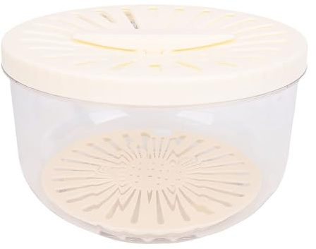 Sxhlseller Tazón de Lavado de Frutas con Drenaje Eficiente y Eficiente y Limpieza de la Construcción para Hojas de Verduras Organización de Herramientas de Cocina (WHITE)