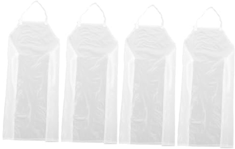 Sosoport 4 Pièces Tablier Imperméable et Résistant à Huile Protection Lourde pour Cuisine Jardinage Toilettage et Vaisselle Facile à Nettoyer et Confortable pour Femmes et Hommes