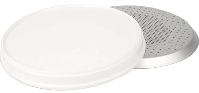 YGLONG Teglie per Pizza Teglia for pizza antiaderente in lega di alluminio con coperchio, set for utensili professionali, vassoio perforato foro, resistente al calore del forno