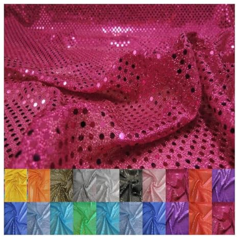 Fabrics-City pink Pailletten Stoff Meterware Sequin Mesh Fabric Paillettenstoff rund 3mm Glitzerstoff Faschingsstoff sparkling Paillettes Mode zum Nähen für Kostüme Abendkleid, 2960