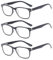 Suertree Anti Blue Light gafas de lectura 3 paquete ayuda visual gafas ópticas gafas de lectura para damas hombres BM161 2.5X …