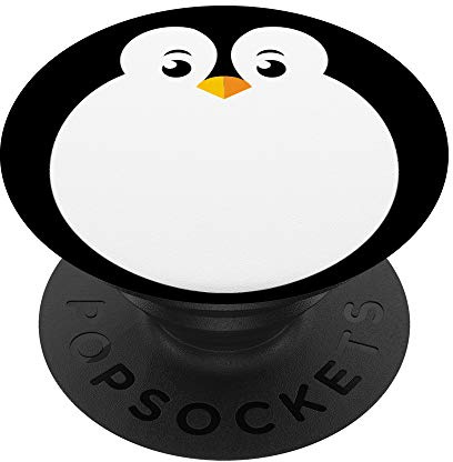 Süßes Pinguin Gesicht PopSockets PopGrip: Ausziehbarer Sockel und Griff für Handys/Tablets mit Tauschbarem Top