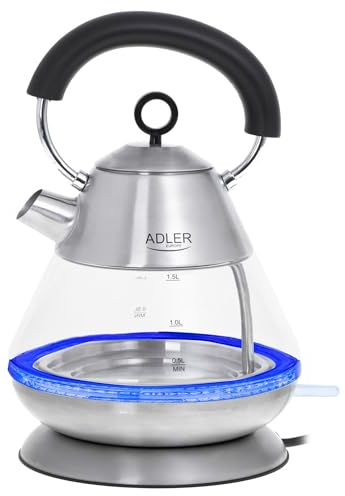 Adler AD 1282 Hervidora de Agua 1,5 l, con sistema de seguridad STRIX, 2200 W
