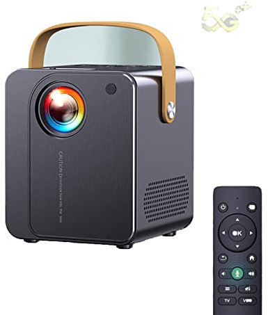 Proyector WiFi, Mini Proyector Sincronizar Pantalla Teléfono, Proyector Portátil HD 1920x1080 Ppp 8000 Lúmenes Y Pantalla 300 , Pantalla Corrección Trapezoidal Cuatro Esquinas, Android Compatible