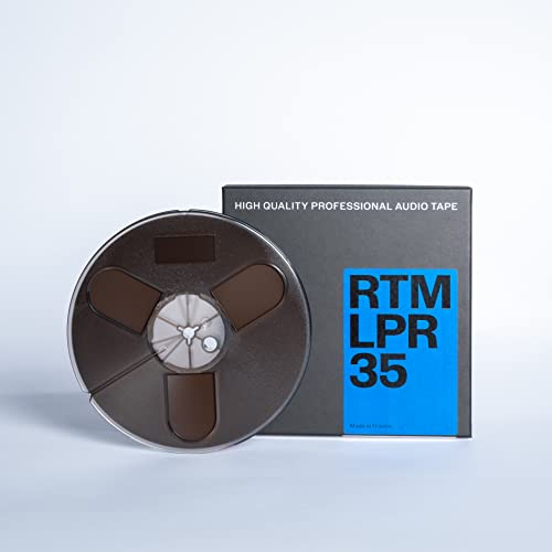 RTM Long Play Recording LPR 35 ¼ inch - Reel to Reel Magnetic Tape for Audio Recording - 549m Trident Plastic Reel - 7 inch 18cm Diameter