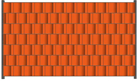 Wallario Zaun Sichtschutz Windschutz für EIN- und Doppelstabmattenzäune in der Größe Breite 2,50m x Höhe 1,40m, Motiv: Orange
