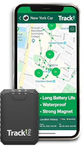 Tracki Pro GPS Tracker for Vehicles up to 12 Months Waterproof Magnetic Asset Real time Tracker 4G LTE Long Battery Life 2-12 Month, Unlimited Distance, Subscription Required, Speed Monitor, Geofence