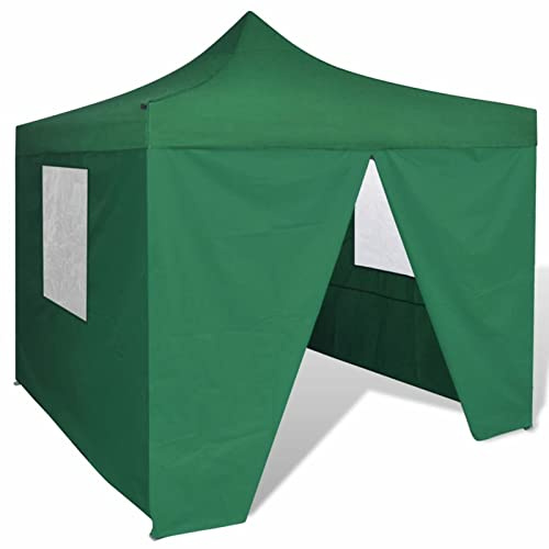 ARKEM Cenador Plegable Verde con 4 Paredes 3x3 m Pergolas De Jardin Toldos Exterior Terraza Impermeable