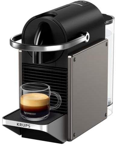 Krups XN306T10 Nespresso Pixie, Macchina da Caffè Capsule, 2 Scelte di Caffè, Design Industriale, Risparmio energetico, Capsule Riciclabili, Verde Scuro