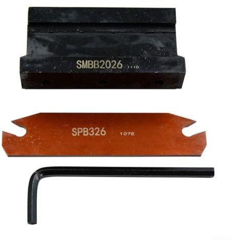 Zoegneer Precise and Effective Cutting SPB326 SPB26-3mm Parting Blade, SMBB2026 Cut Off Block Tool Holder