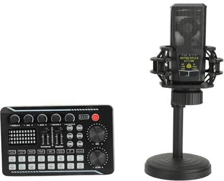 Nieren-Kondensatormikrofon, Live-Sound-Mixer, Podcast-Ausrüstungspaket mit Soundkarte für Podcasting, Gesang, Streaming, Gaming