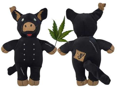 Canimal Farm Die Hanfschweine I Robustes Kuscheltier für Hunde I 80% Handarbeit I Hanfwoll-Füllung I Wurf- & Zerrspielzeug: Kein Kauspielzeug (Polypropylen-Füllung, Ohne Quietscher)