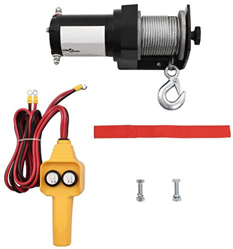 BDKSEXBF 12 V Electric Winch 907 KG Wire Remote Control,Max. line pull: 907 KG