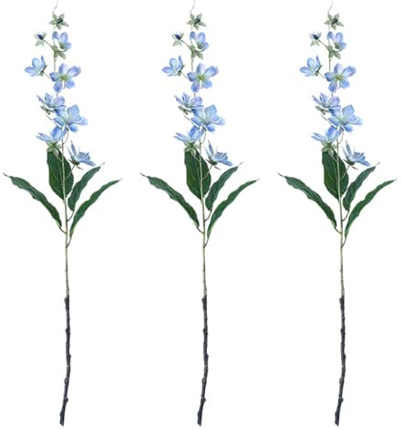 NLDGR Künstliche Delphinium-Blumen, Hochzeitsstrauß, Künstliche Blumen mit Langem Stiel, Delphinium-Blumen für Zuhause, Garten, Hochzeit, Tafelaufsätze, Blumenarrangement-Dekoration (B)
