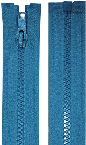 cyclingcolors 2x Cerniera Lampo n. 5 70 cm Chiusure Cursore Tirante Zip Poliestere Abbagliamento Arredamento Cucito Giacche, Blu intenso