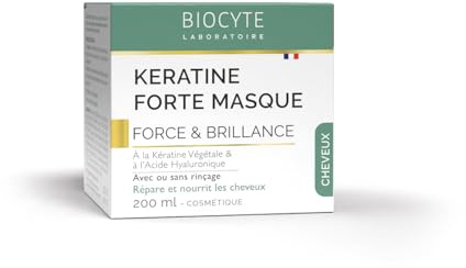 BIOCYTE Haarmaske Keratin pflanzlich – repariert, pflegt & schützt das Haar – Hyaluronsäure, Sheabutter, Kokosöl – 200 ml