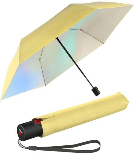 Knirps Taschenschirm U.200 Ultra Light Duomatic mit UV- und Hitzeschutz mit irisierender Beschichtung - vanilla