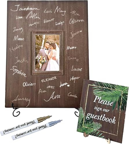 Gästebuch Hochzeit Holz DIY aufgefallenes Gästebuch zur Hochzeit Hochzeitsgästebuch Bilderrahmen Jubiläum Hochzeitsbuch mit Rahmen Geschenk zur Hochzeit Brautpartys Jubiläumsfeiern