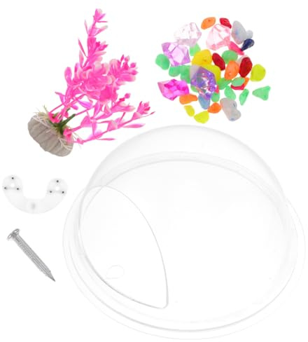 HYTROVE Wall Mounted Acrylic Fish Tank Hanging Aquarium Bowl 17cm Diameter Home Decor Suitable for Living Room and Office Random Color