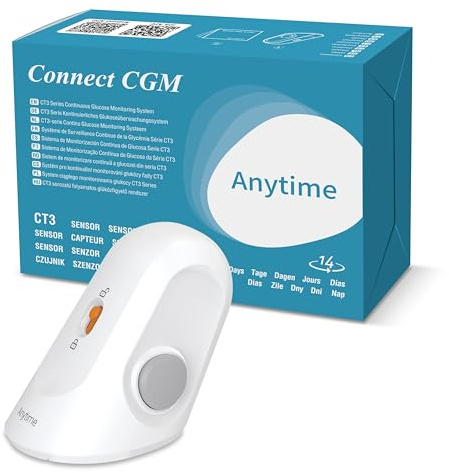 Connect Glukose-Monitoring – 1x Sensor | Nur kompatibel mit Connect Transmitter | 14 Tage Blutzuckermessgerät ohne Stechen Sensor, Einfache Anwendung