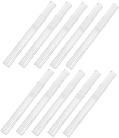 BAZEITFLOW 10 Stück-pack Leere Nagelölstifte 5 Ml Nachfüllbar mit Bürste für Pflege Nagelreinigung