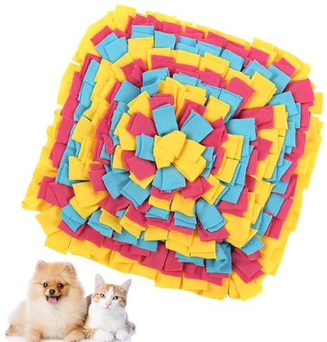 Schnüffelmatte Hund, 35 X 35 cm Schnüffelteppich Katze, Schnüffelteppich Klein Für Mentale Stimulation, Robuste Aktivitätsmatte Für Hunde, Fördert Die Stressabbau Und Natürliche Nahrungssuche