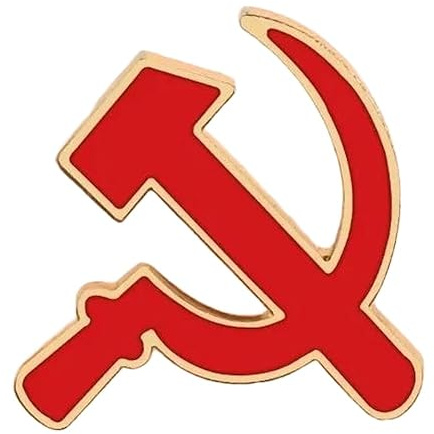Rote Sichel-Hammer Emaille-Pin, Retro UdSSR-Symbol, Kommunismus Brosche