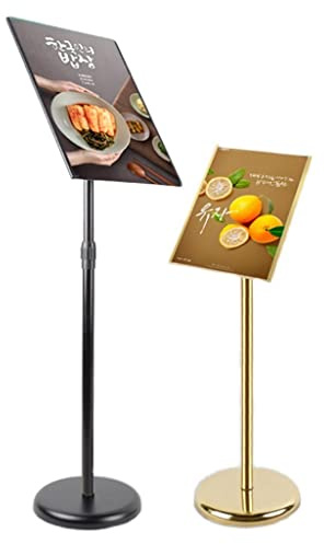 Generico Supporto per piedistallo Regolabile, Supporto per espositore da Pavimento per cartelloni da Esterno e Interno, Supporto per Poster da Pavimento A2 A3 A4, Supporto per cartelloni da