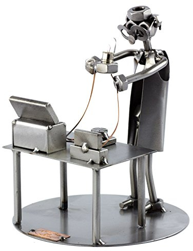 Steelman24 I Omini di Viti Fisico I Idee Regalo Originale I Soprammobili in Metallo I Modellino