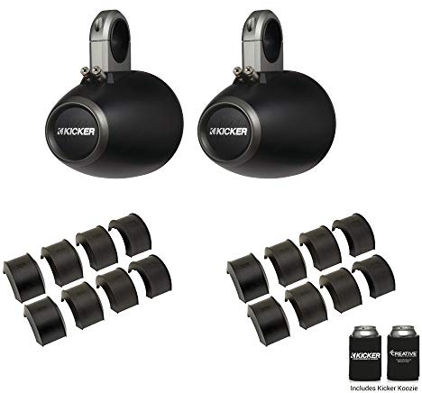 KICKER KMTES Black 6.5 Empty Wake Tower/Roll Bar Enclosures with KMTAP Adapter Pack for UTVs