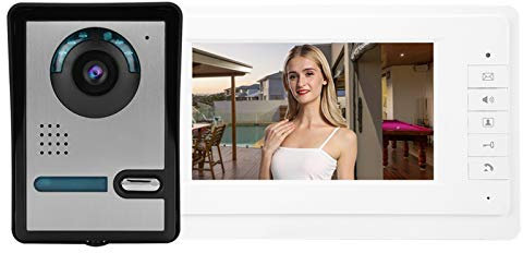 Videocitofono 7 pollici Videocitofono 7 pollici Videocitofono LCD Citofono Kit campanello Visione notturna Videocitofono Citofono cablato per la casa(EU)