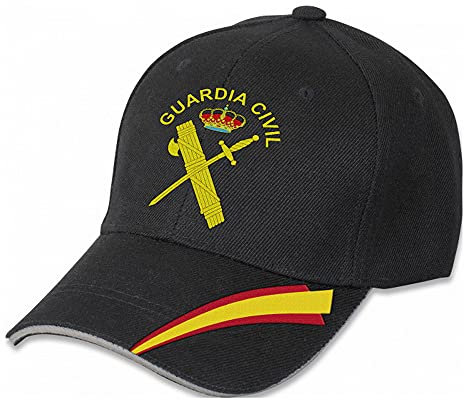 TS Tactical Ops Gorra con Bordado Guardia Civil y Bordado en Visera de Bandera de España
