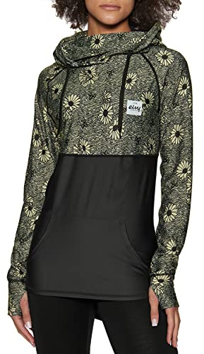 EIVY Sweat à Capuche Icecold T-Shirt de Yoga, Fleur de Lierre, S Femme