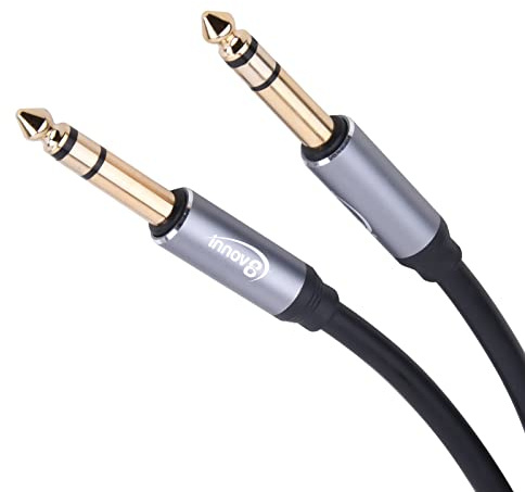 INNOV8 6.3mm 1/4 Inch Balanced TRS Stereo Audio Cable For Electric Guitar,Bass,Keyboard,Mixer,Amplifier,Amp,Speaker and Professional Sound Recording - 3m