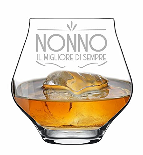 Colorfamily Vaso de Whisky o de Pinot con grabado del abuelo, el mejor de siempre, Regalos Personalizados, con una idea de regalo dedicada