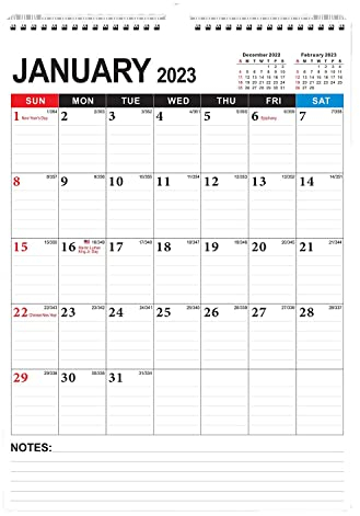 WXTRE Tischkalender Kalenderwand 2023, Planer, Schreibtisch, monatlicher Zeitplan, zum Aufhängen, Büro, Spule, Block, blanko, Monat, Memo, große Tischkalender Jahresplaner