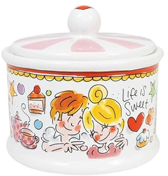 Blond Amsterdam Vorratsdose Bon Bon Sweet, 14cm | Keramik, Even Bijkletsen Kollektion, Mit Deckel, Für Süßigkeiten, Handwäsche empfohlen