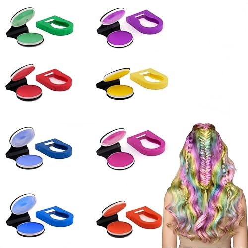 8 Colors Hair Chalks for Girls Washable Hair Chalk Dye for Girls Portable Temporary Bright Hair 8 Color Dye for Women for Kids Teen Women Gifts Halloween Christmas Birthday Party Cosplay