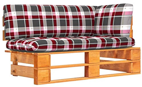 ZEYUAN Garten-Paletten-Ecksofa, Gartenlounge, Terrassenmöbel, Balkonmöbel, Gartenmöbel, Terrassen Sofa, Gartensofa, Honigbraun Imprägniertes Kiefernholz