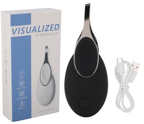 Haarentfernungspinzette USB-Aufladbar mit Kamera für präzise Haarentfernung, ideal für Eingewachsene Haare, Augenbrauen- und Wimpernbereich