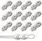 Rybtd 12 Pezzi Morsetto per Fune Metallica Morsetto Duplex M4 Morsetti Stendibiancheria，Morsetti Serracavo per Fune Metallica da 3 mm