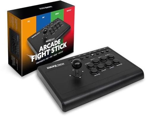 Maxx Tech MXT-AD-MULTI accessoire de jeux vidéo Noir USB Joystick Analogique/Numérique Android, Nintendo Switch, PC,