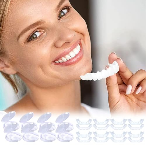 Dentier Sourire Parfait,Dentier Sourire Fausse,8 Paires Facette Prothese Dentaire